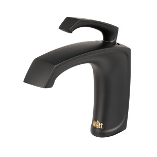 Черный латунный смеситель на раковину Nett PB-33 фото