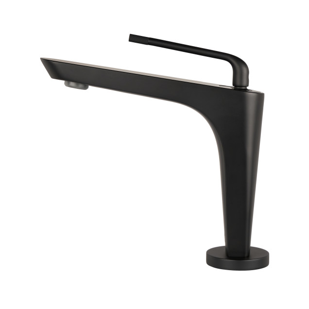 Чорний змішувач на раковину з латуні Nett DB-21 фото