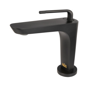 Черный смеситель на раковину из латуни Nett DB-21 фото