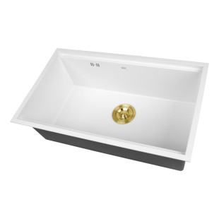 Кухонна мийка під стільницю білого кольору Nett NW-7042 фото