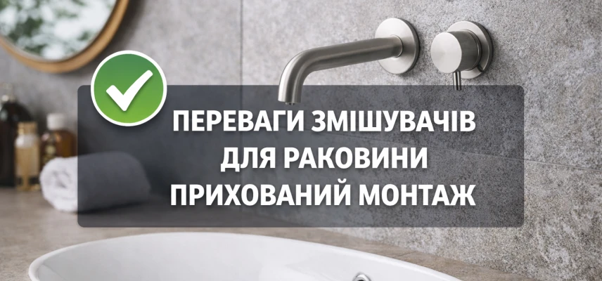 Переваги змішувачів для раковини прихованого монтажу