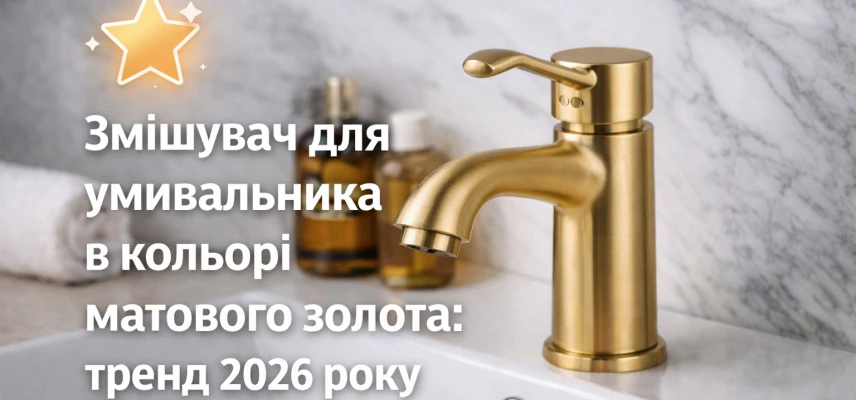 Змішувач для умивальника у кольорі матового золота: тренд 2026 року?