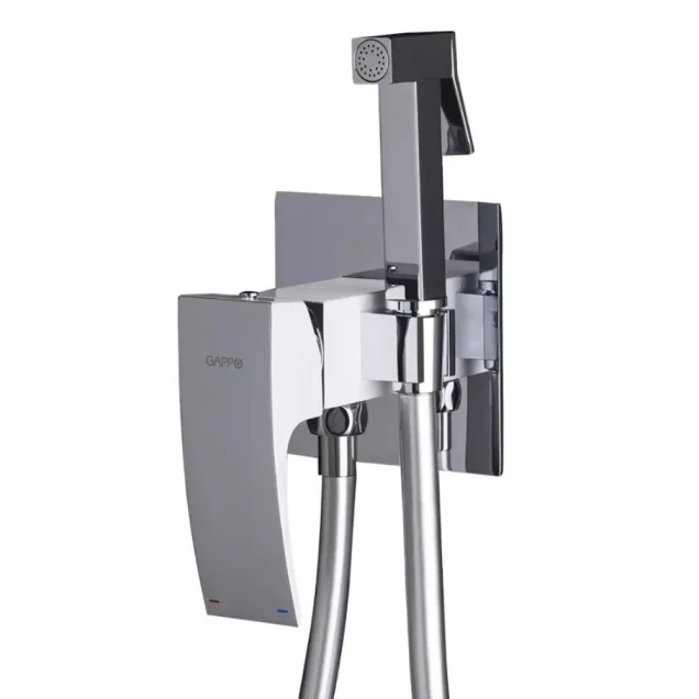 Вбудований гігієнічний душ GAPPO G7207-8, білий/хром фото