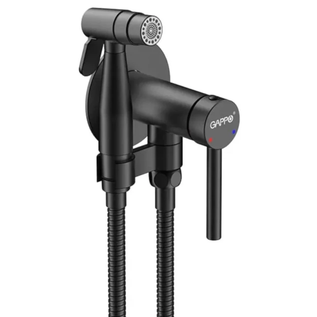 Гігієнічний душ з вбудованим монтажем GAPPO G7206-6, латунь, чорний фото