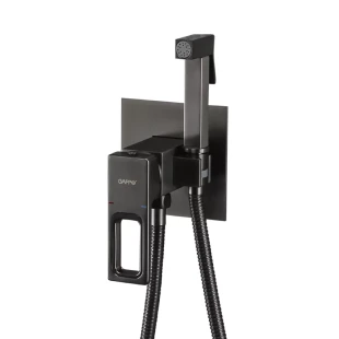 Встраиваемый гигиенический душ GAPPO G7217-9, оружейная сталь фото