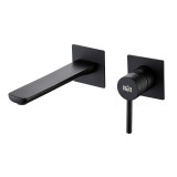 Черный смеситель для умывальника скрытого монтажа Nett QB-99