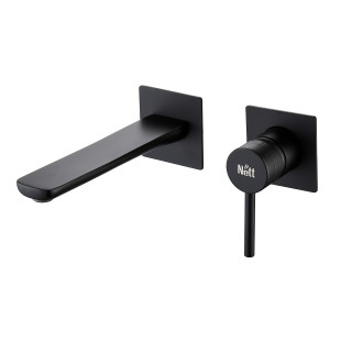 Чорний змішувач для умивальника прихованого монтажу Nett QB-99 фото