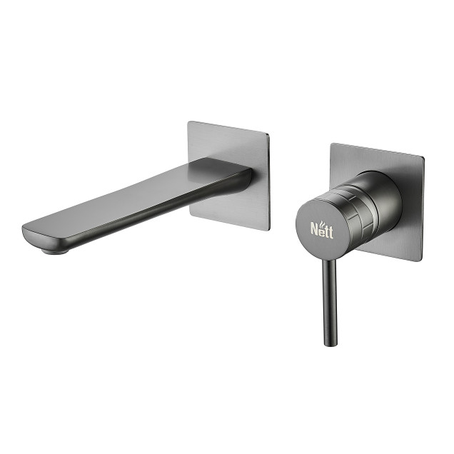 Змішувач графіт для раковини прихованого монтажу Nett QGr-99 фото