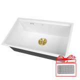 Мийка під стільницю біла з нержавіючої сталі 1.5 мм Nett NW-7042