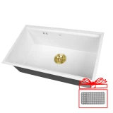 Мийка під стільницю біла з нержавіючої сталі 1.5 мм Nett NW-7042