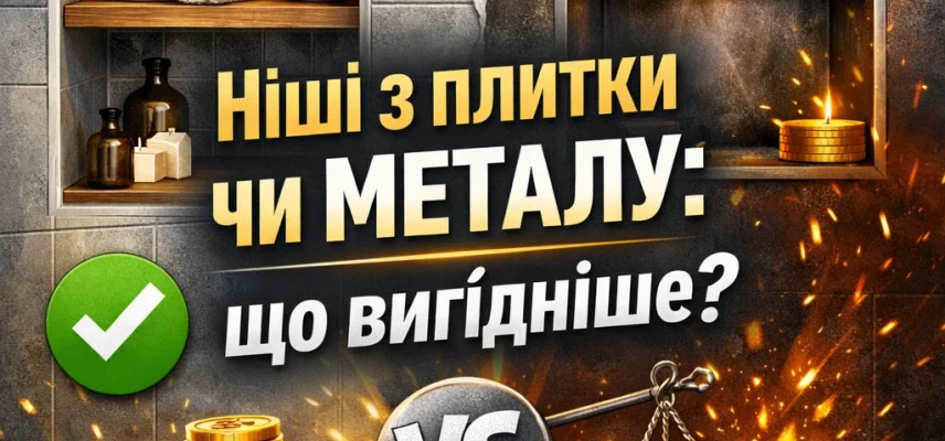 Ніші з плитки чи металу: що вигідніше?