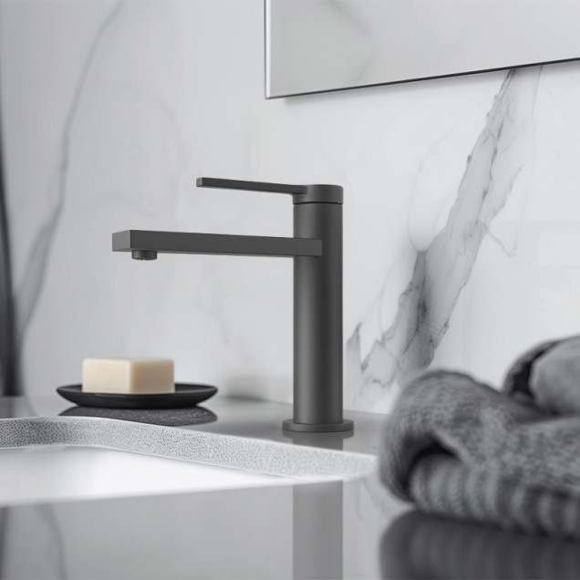 Змішувач графітовий на раковину Nett VGr-22 фото