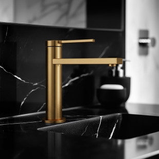 Змішувач для раковини золотий VG-22 фото