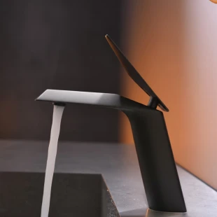 Графитовый дизайнерский кран в ванную комнату Nett DGr-66 фото