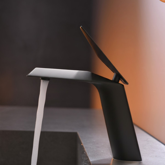 Графитовый дизайнерский кран в ванную комнату Nett DGr-66 фото