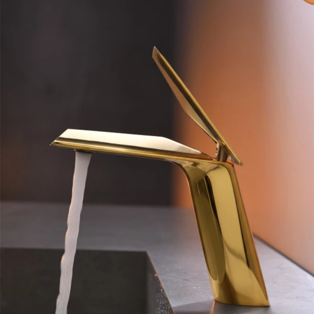 Глянцевый смеситель на умывальник Nett DRG-66 фото