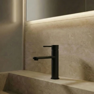 Чорний змішувач для раковини зовнішнього монтажу Nett VB-99 фото