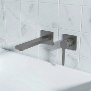 Змішувач з PVD покриттям графіт у ванну Nett QGr-22 фото