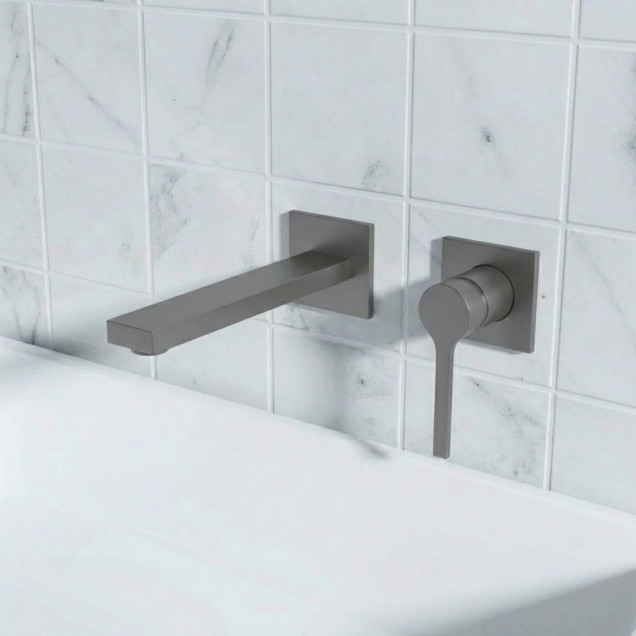 Змішувач з PVD покриттям графіт у ванну Nett QGr-22 фото