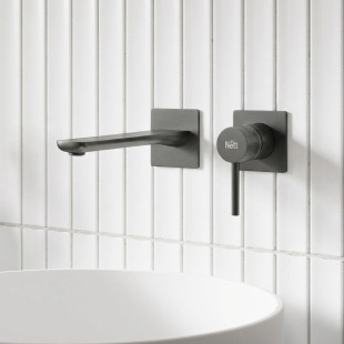 Змішувач графіт для раковини прихованого монтажу Nett QGr-99 фото