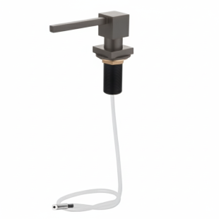 Дозатор для кухонної мийки графітовий врізний Nett DTGr-300 + трубка фото