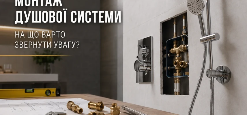 На що варто звернути увагу під час монтажу душової системи?